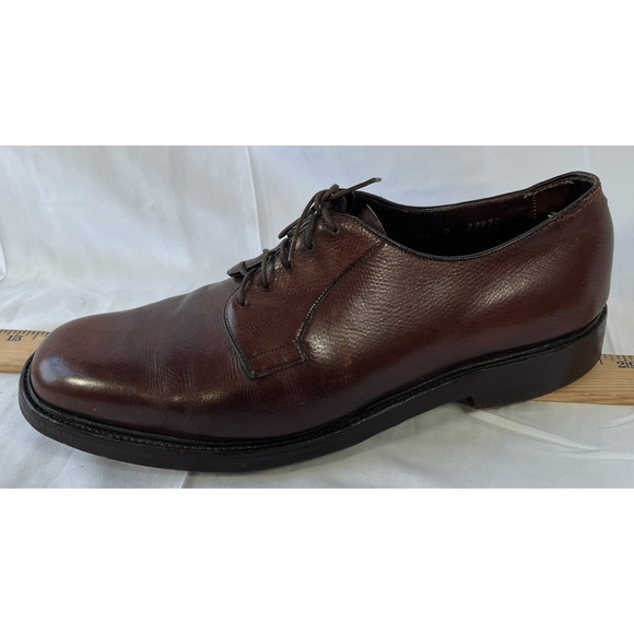 Allen Edmonds Mens Leeds Derby Dress Shoes Brown Leather Textured Lace Up 9.5D‎ main image 11